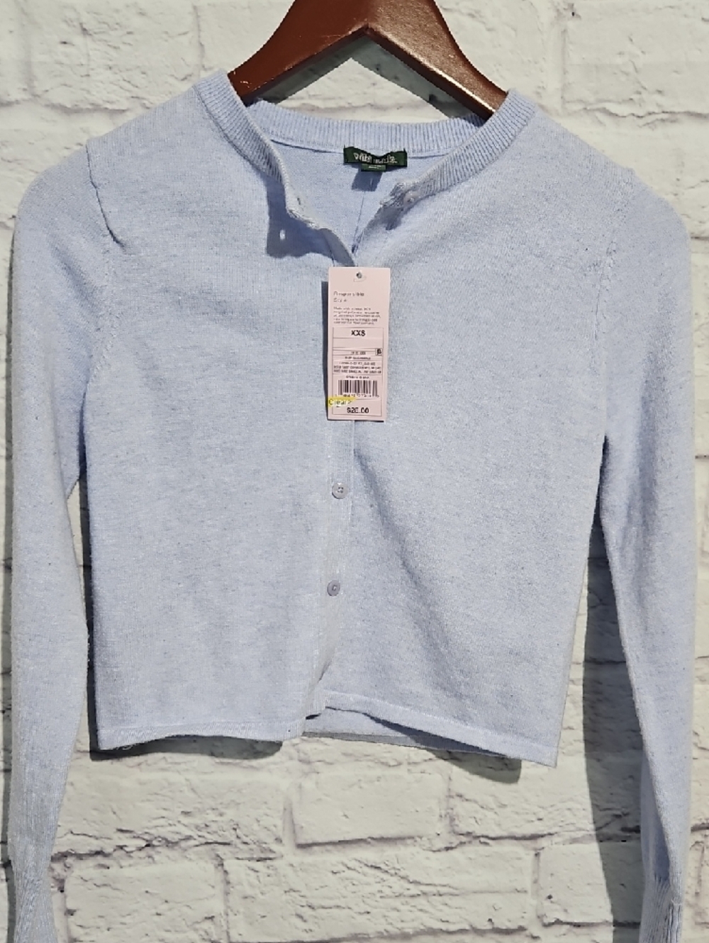 wild fable Pale Blue Cropped Button Cardigan - Picture 4 of 7